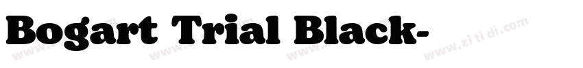 Bogart Trial Black字体转换
